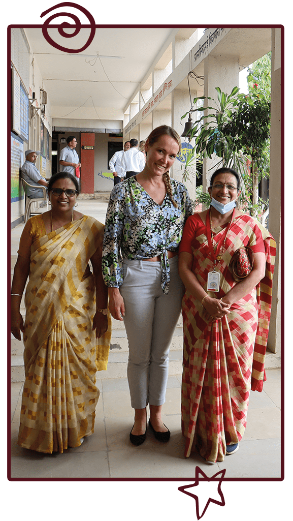 three women standing side by side